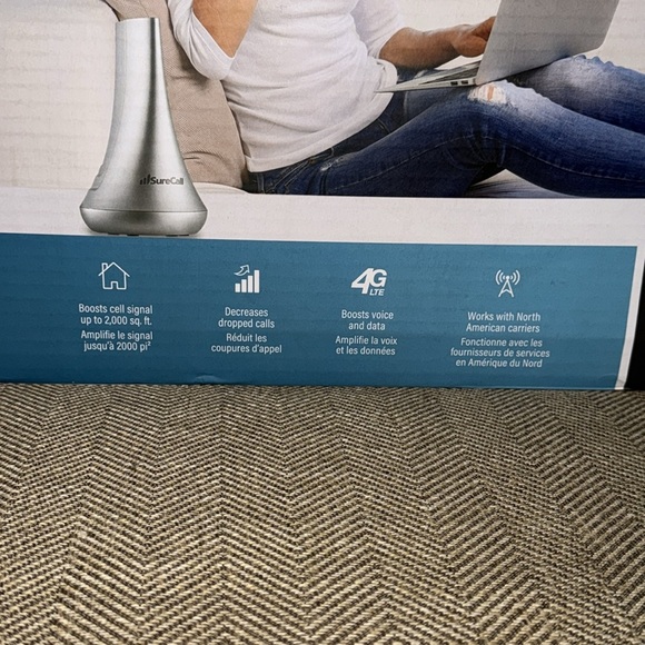NWT SureCall Silver EZ 4G Cell Phone Signal Booster Up To 2k Sq. ft. 4G LTE Data - Picture 2 of 16